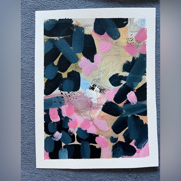 Hand Painted Abstract Art… Set of 4 - Picture 3 of 12